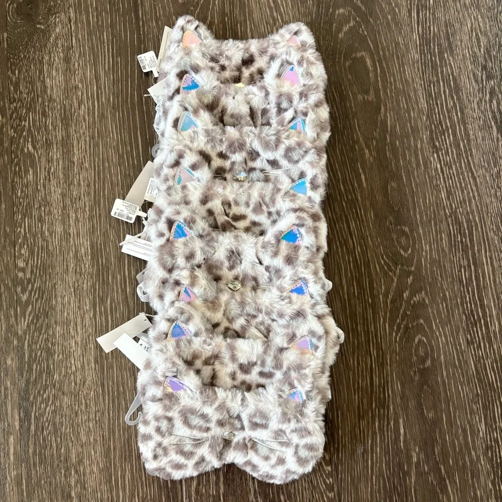 New! Claire’s Club Snow Leopard Party Favor Set of 8 Girls Sleep Masks
